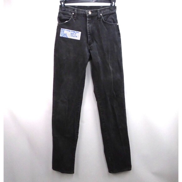 Wrangler Denim - Vintage Wrangler Jeans Cowboy Cut High Waisted Western 7x38 (28x38) USA Black